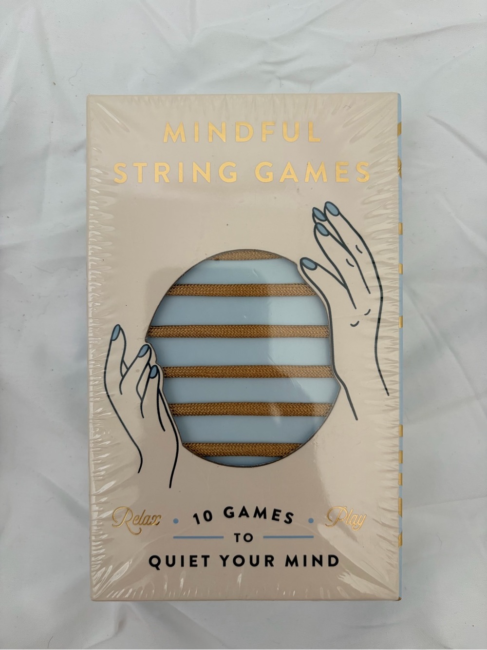 Chronicle Books Mindful String Games — Beige and Gold Accent Box